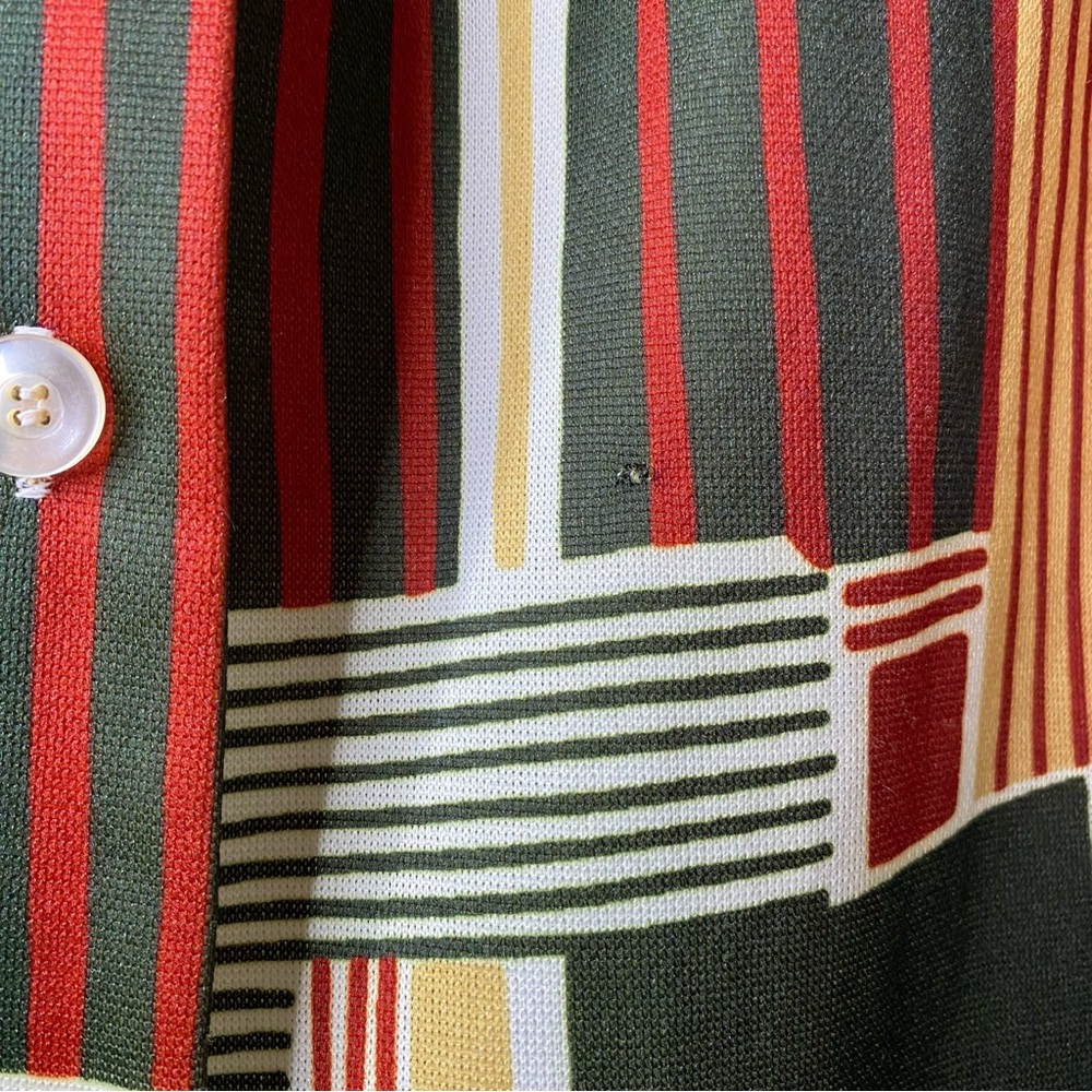 70s vtg Abstract Polyester Shirt - Picture 8 of 12